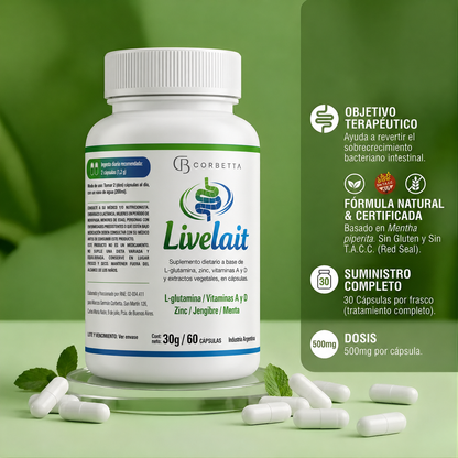 Livelait – Elimina la hinchazón y el SIBO desde la raíz | Protocolo natural 30 días